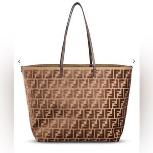 Fendi Roll FF Jacquard Large Tote Bag